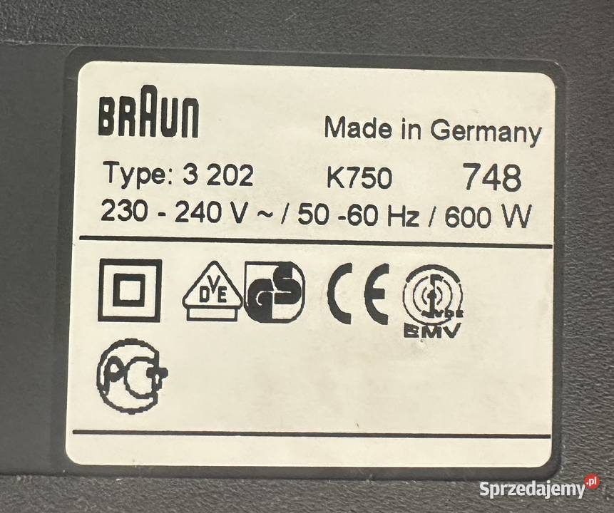 Robot kuchenny Braun typ 3 202 Łódź