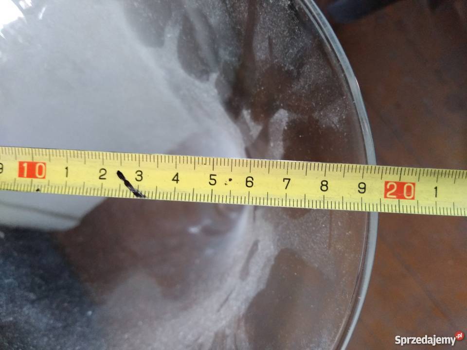 Duży bezbarwny wazon PRL Dąbrowa Górnicza