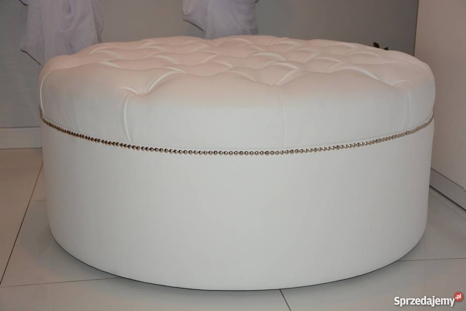 Okrągła piękna pikowana PUFA 100 42cm Łódź sprzedam