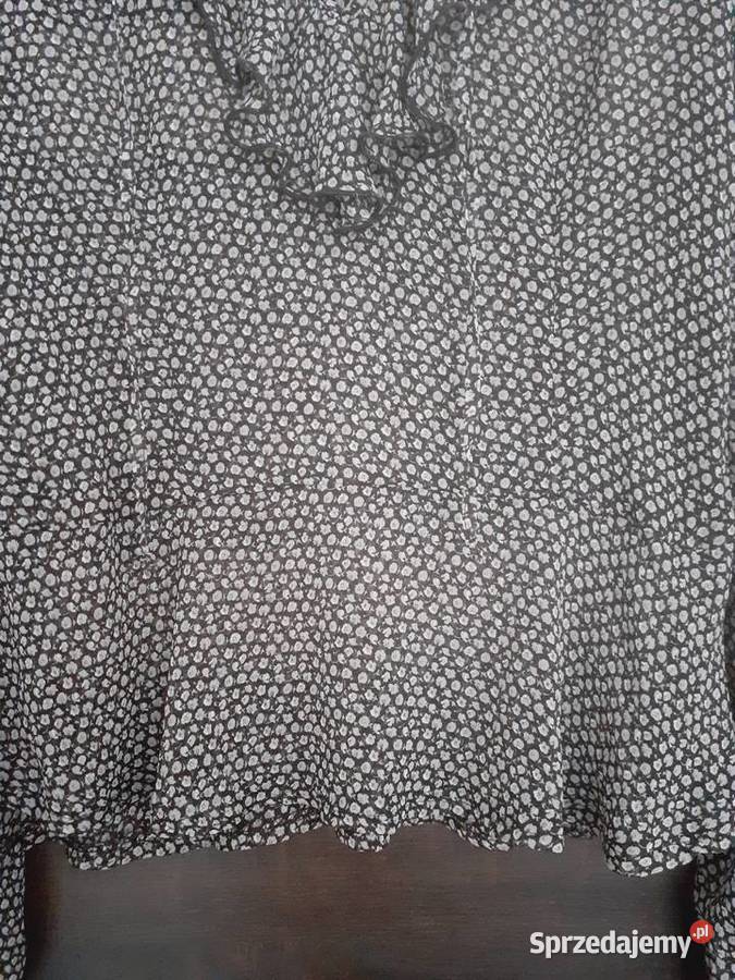 bluzka z żabotami dopasowana seksowna S M Rozmiar 36(S) Odzież damska Gdańsk