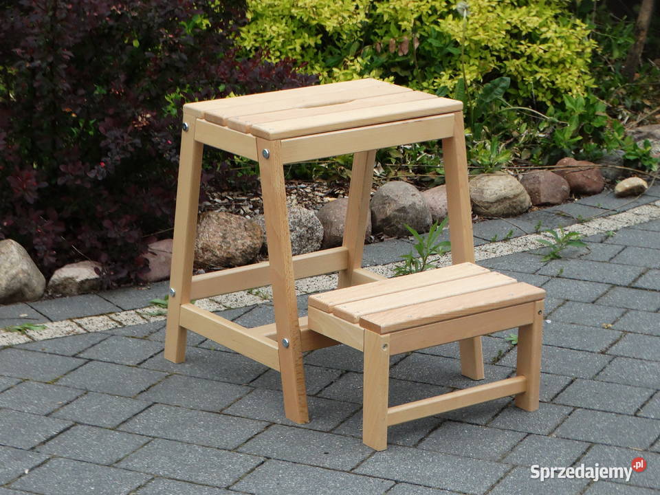 Drewniany Taboret Schodek 2w1 Solidna Drabinka 45cm Biłgoraj sprzedam