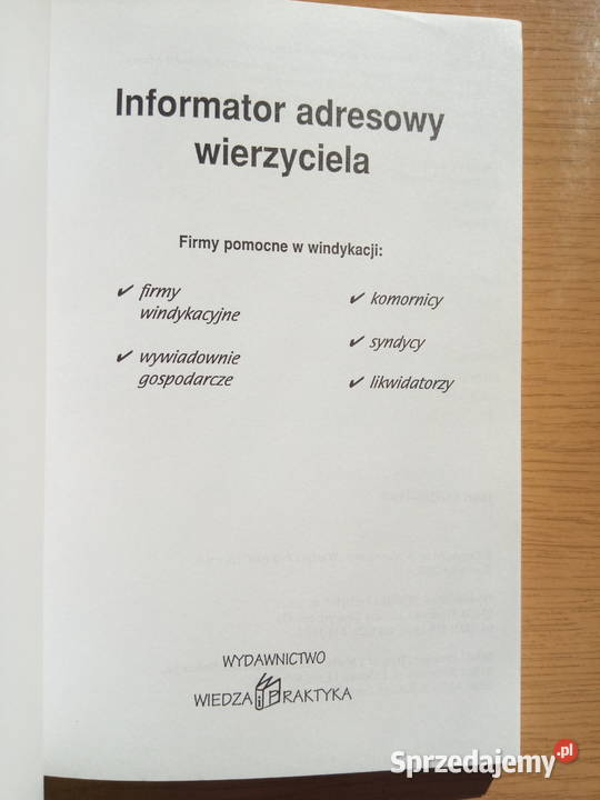 Informator adresowy wierzyciela 2003r Wyd Wiedza śląskie Dąbrowa Górnicza