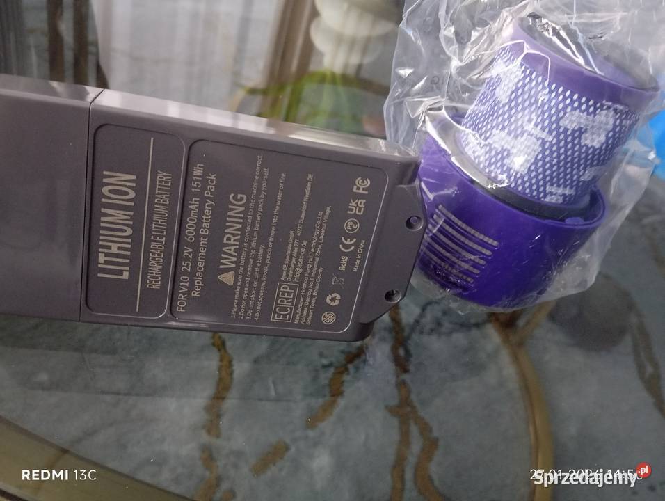 Bateria zamienna filtr Dyson V10 252V 6000mah Olszyna