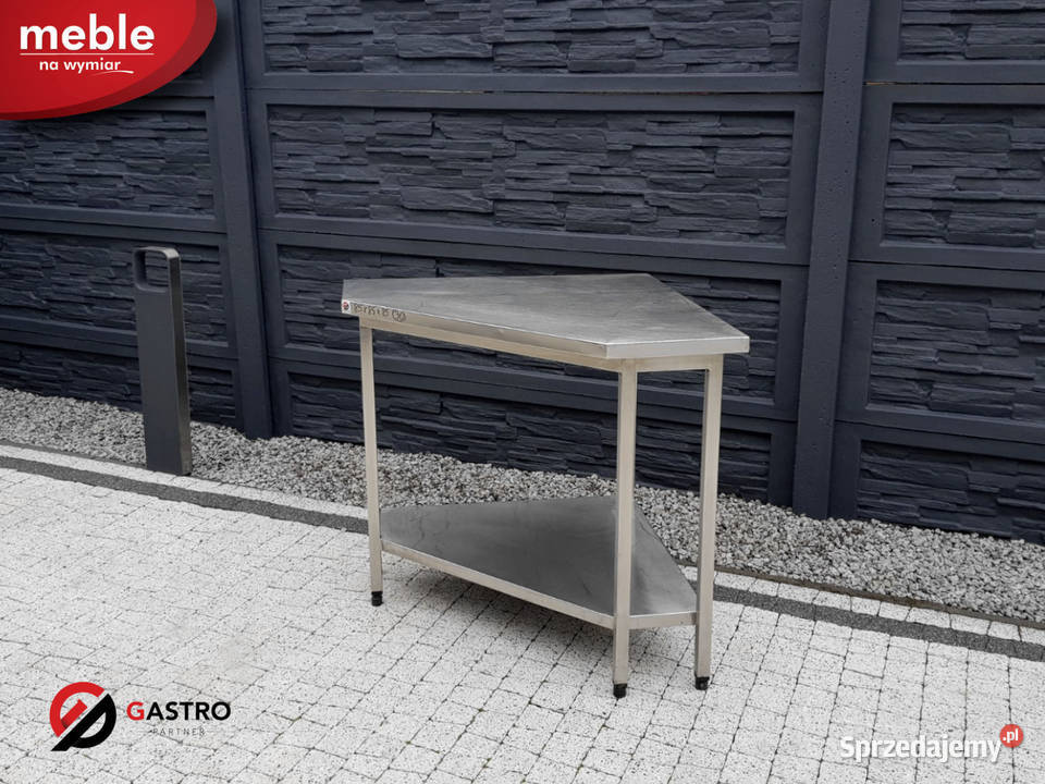 Stół roboczy narożny z półką stal nierdzewna o wielkopolskie