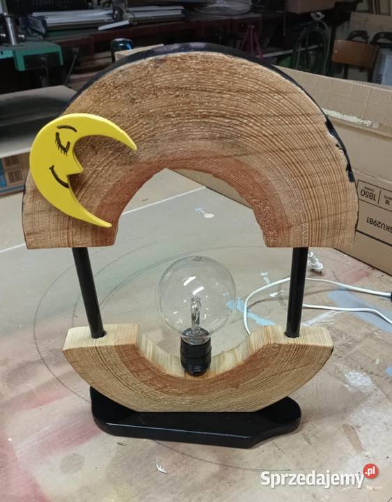 Drewniana lampka Lampy stołowe i nocne Szczecin