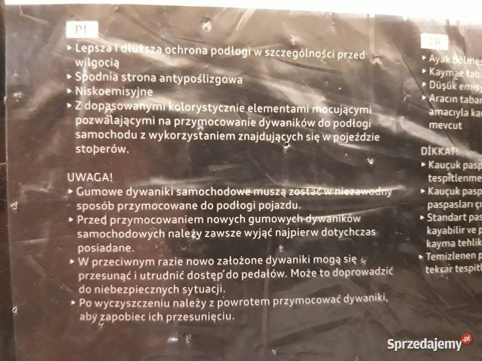 Chodniczki gumowe tylne oryginał Audi A4 B8 Audi Głuchołazy