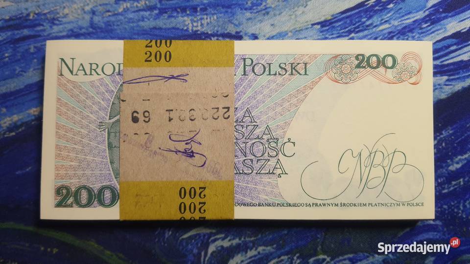 PACZKA 100 x 200 złotych 1988 UNC s EB Numizmatyka Warszawa