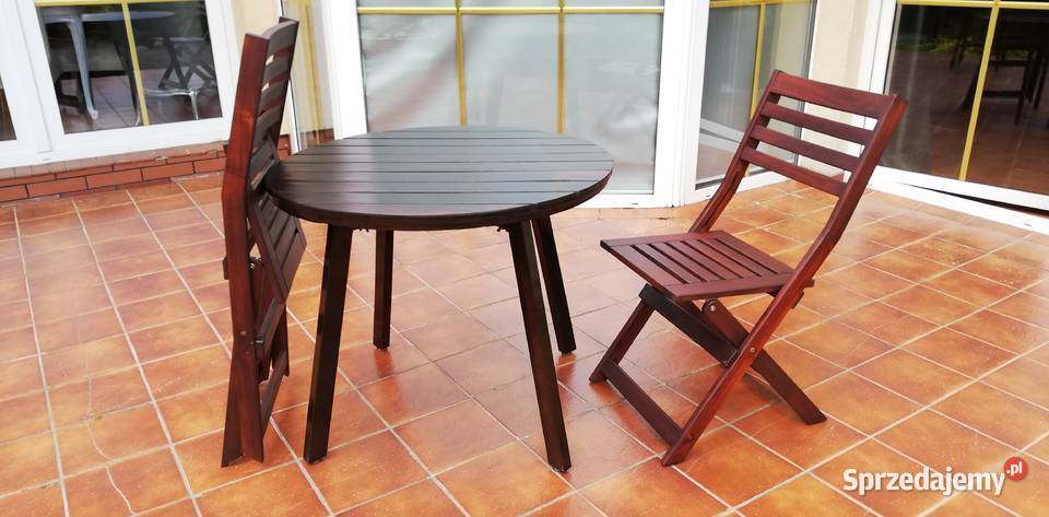 Stół stolik drewniany ogrodowy na balkon na Garwolin sprzedam