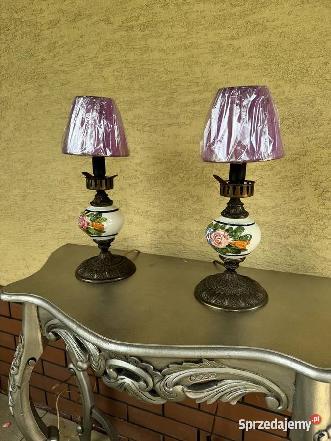 Lampka nocna stołowa biurowa stylowa ceramiczna Garwolin