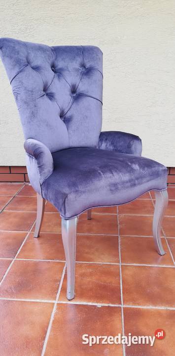 Fotel stylowy pikowany Glamour krzesło fotelik mazowieckie
