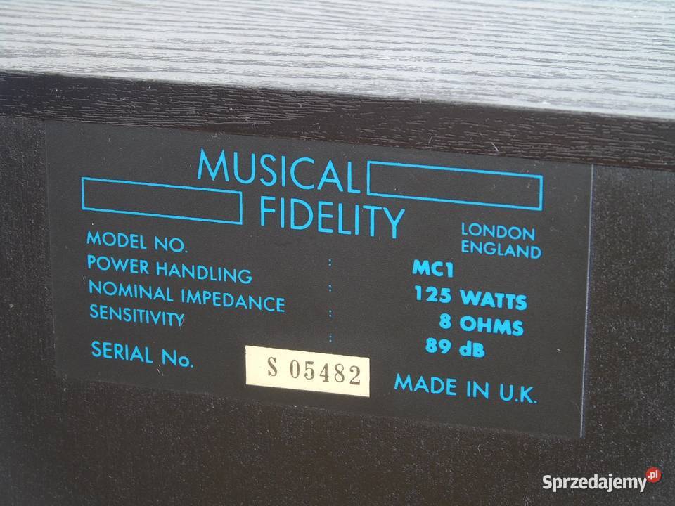 Świetne kolumny stereo Musical Fidelity MC1 Elektronika Jasło