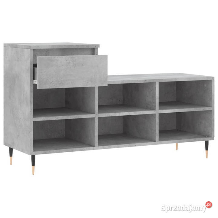 Szafka na buty szarość betonu 102x36x60 WM831360