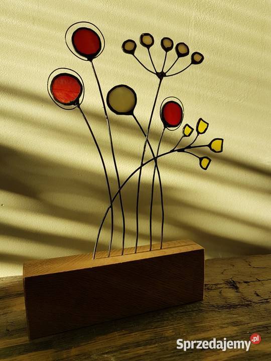 Kwiaty witrażowe ozdoba opolskie