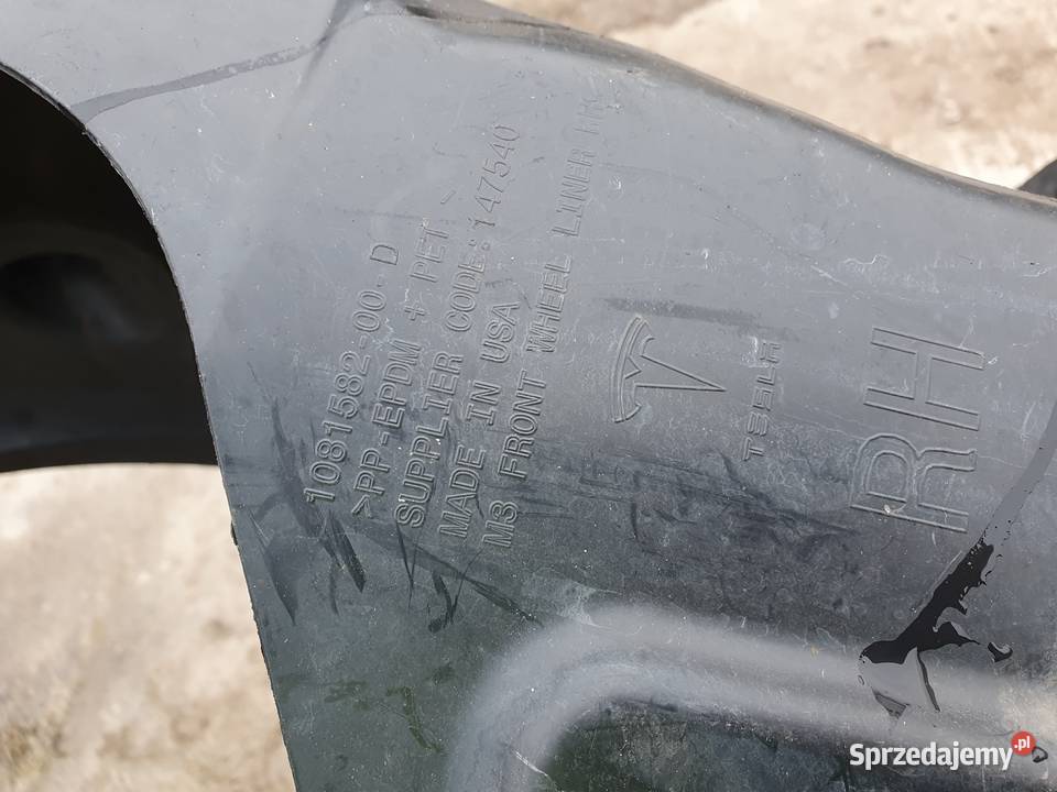 TESLA MODEL 3 NADKOLE PRAWY PRZÓD PRZEDNIE Części Międzychód