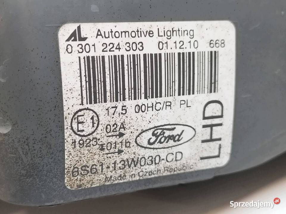 LAMPA PRZÓD LEWA EUROPA LIFT 6S6113W030CD Ford Lampy przednie świętokrzyskie