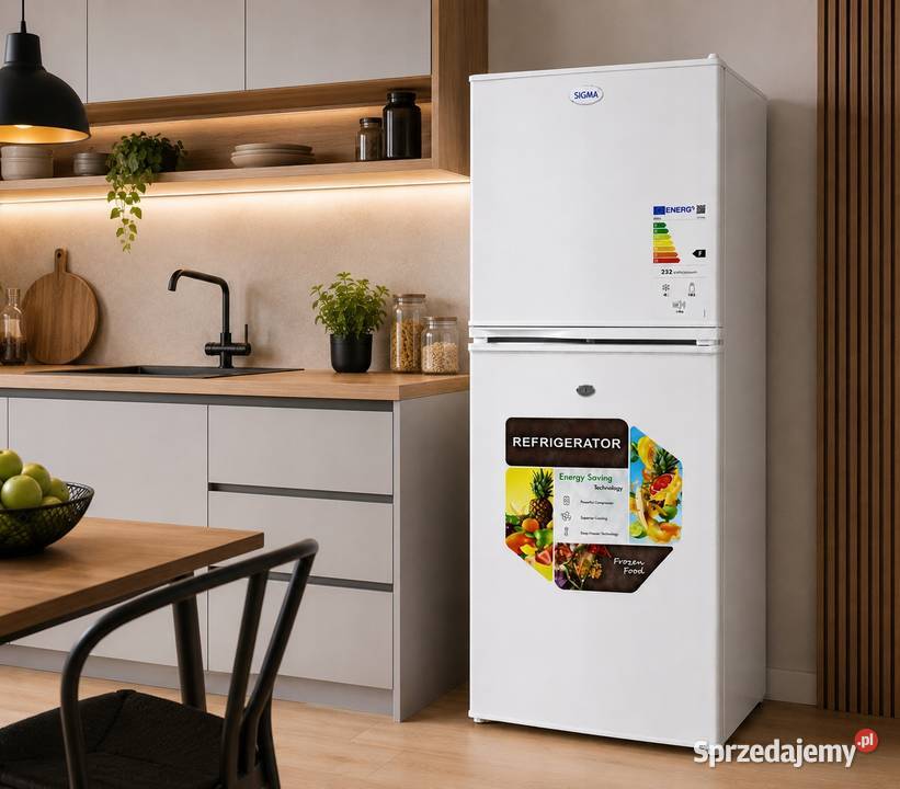 Lodówka Sigma BCD150 Czarna 150L Zamrażalnik 45cm Lodówki i zamrażarki Skawina