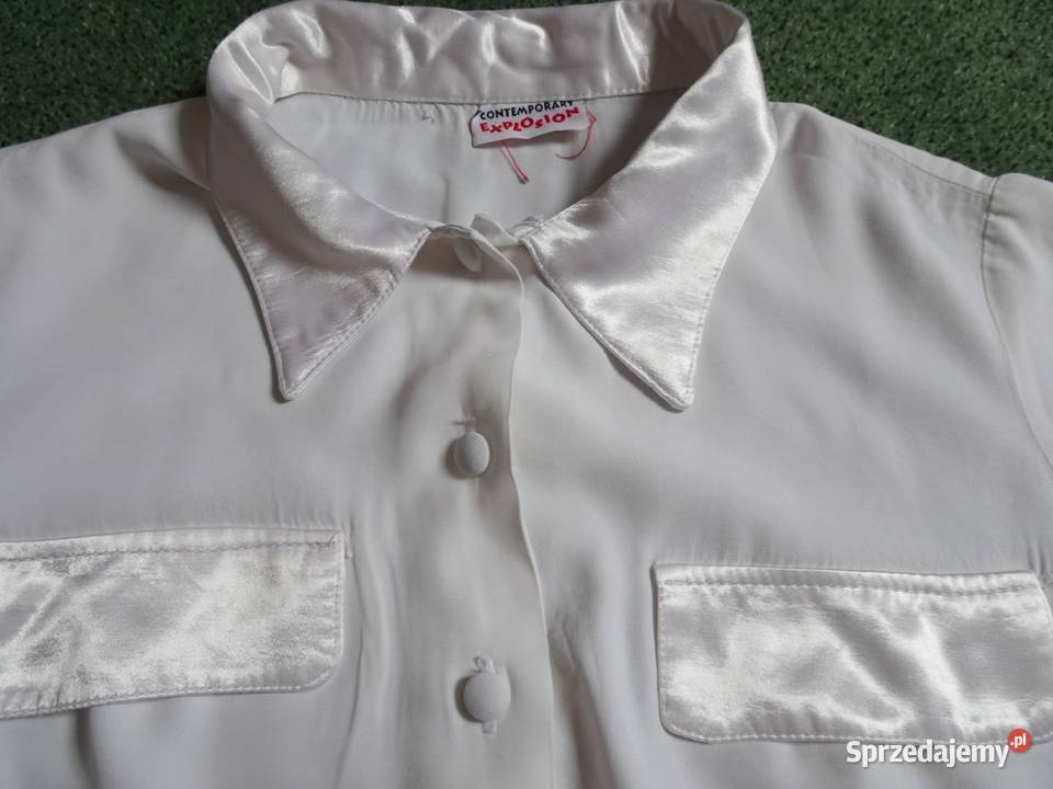 Koszula Biała Jedwab 46 48 Nowy Sącz sprzedam