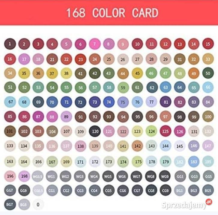 Markery alkoholowe 168 kolorów dwustronnych w Domaszczyn sprzedam