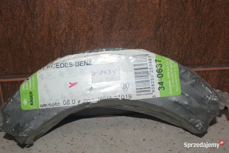 OKŁADZINA SZCZĘKI HAMULCOWEJ MERCEDES T1 601 207