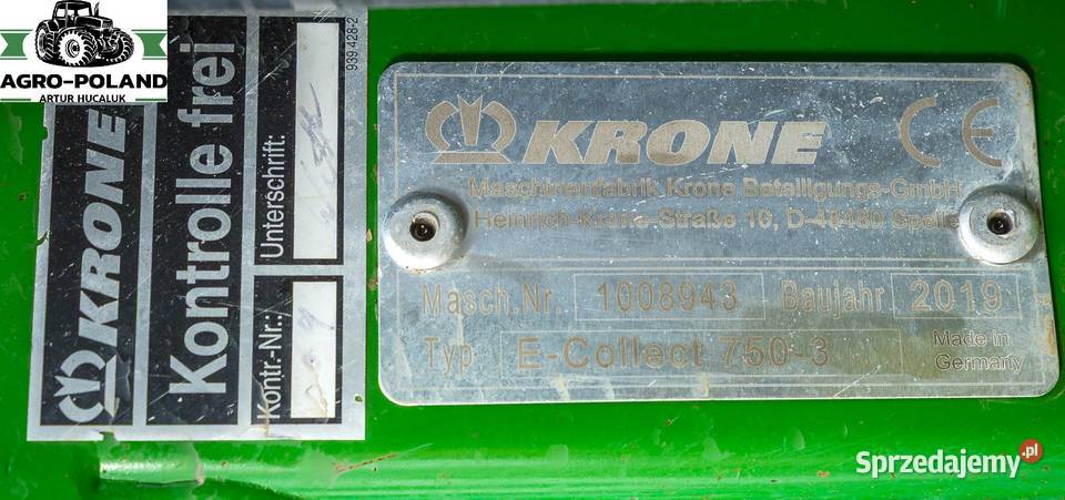 KRONE EasyCollect 7503 2019 AUTOPILOT AUTO Kudowa-Zdrój