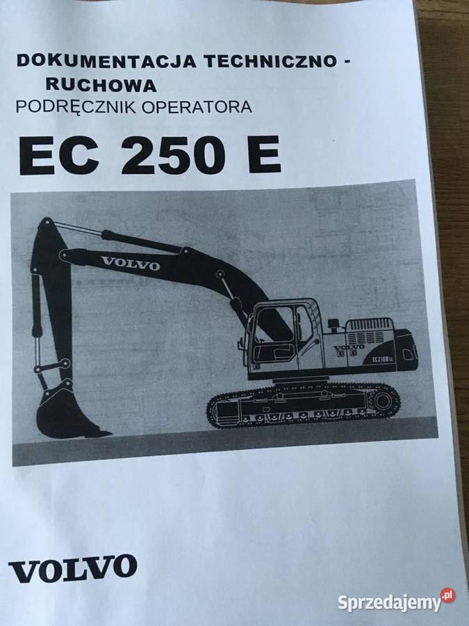 dtr instrukcja obsługi koparka Volvo EC250 E i