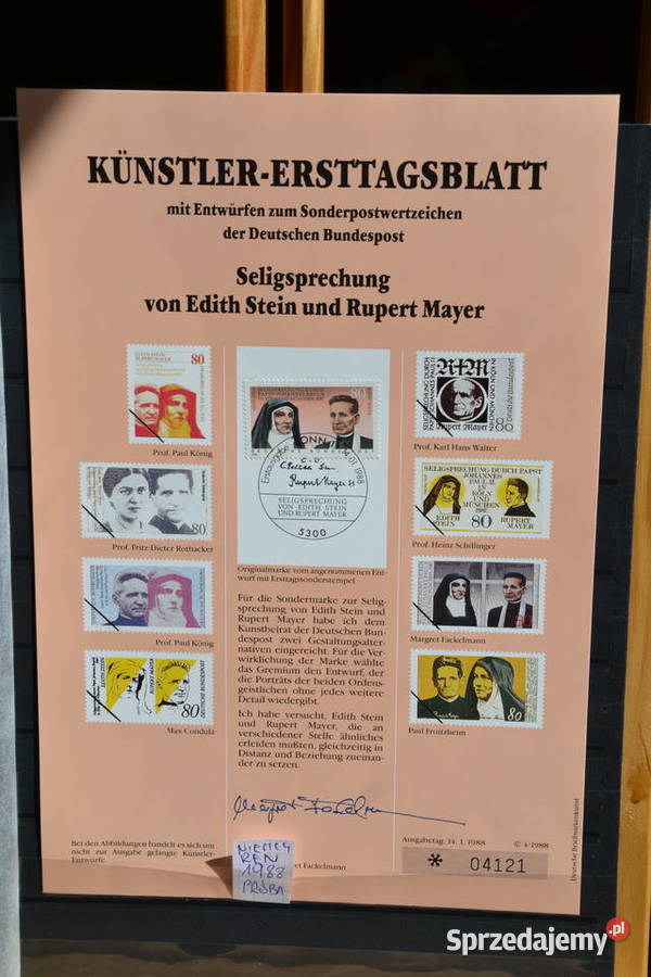 Znaczki Papież Jan Paweł II RFN Niemcy PRÓBA Ks Filatelistyka Sobótka