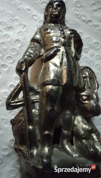 Stara figurka św Hubert jeleń z krzyżem Antyki, Sztuka, Kolekcje Gniezno