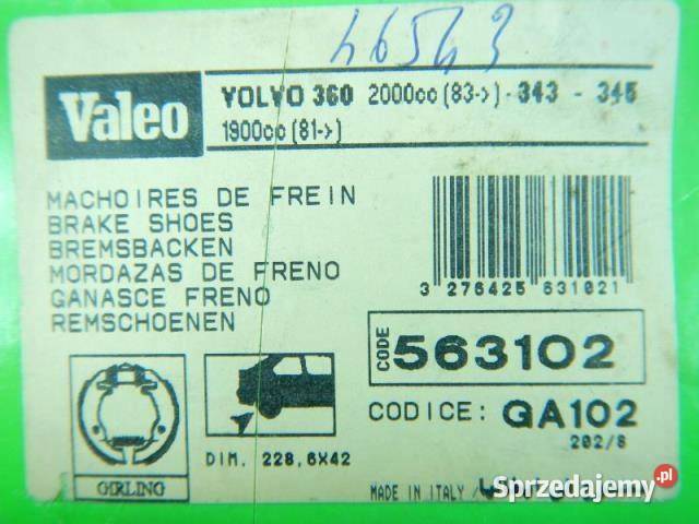 SZCZĘKI HAMULCOWE TYŁ VALEO VOLVO 360 83 20 osobowe sprzedam