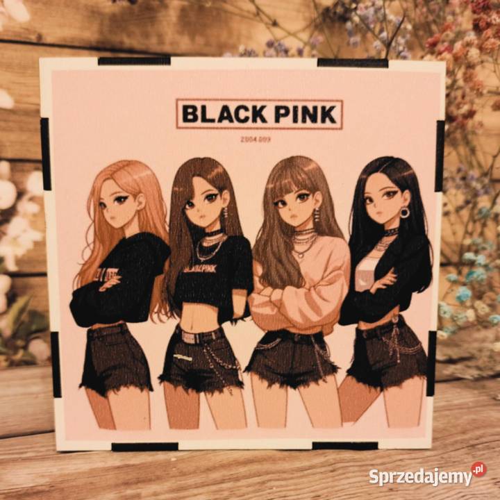Skarbonka Black Pink z personalizacją ręcznie sprzedam
