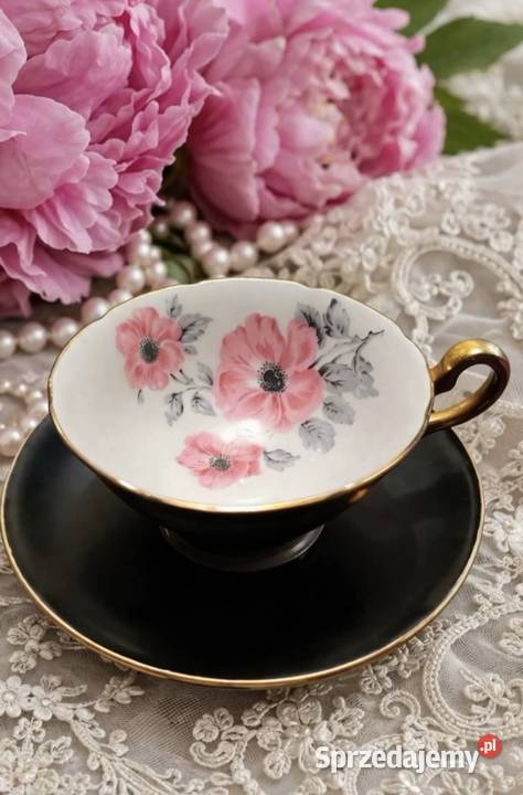 Royal Stafford elegancka filiżanka z motywem łódzkie Pabianice