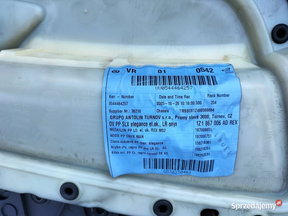 Skoda Octavia II 2 BOCZEK DRZWI PRAWY PRZÓD lubelskie Kamień-Kolonia sprzedam