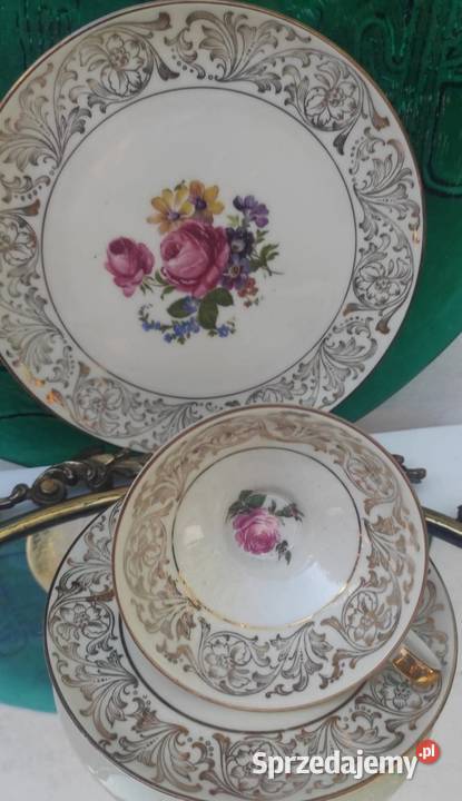 Porcelana zdobiona motywem róż Pabianice sprzedam