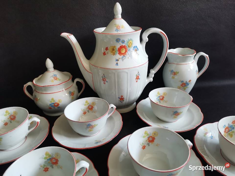 Stary przedwojenny serwis kawowy porcelana Katowice