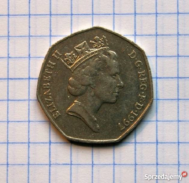 50 PENSÓW FIFTY PENCE 1997 WIELKA BRYTANIA lubelskie Piszczac