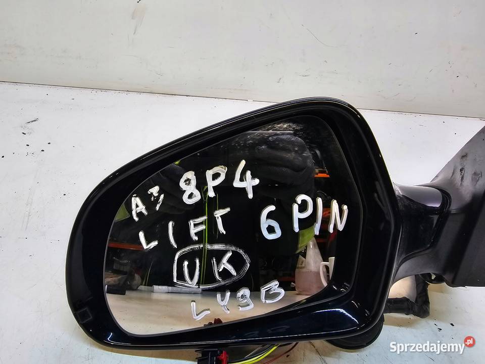 LUSTERKO LEWY PRZÓD AUDI A3 8P LIFT LY9B 6PIN UK Przystajń