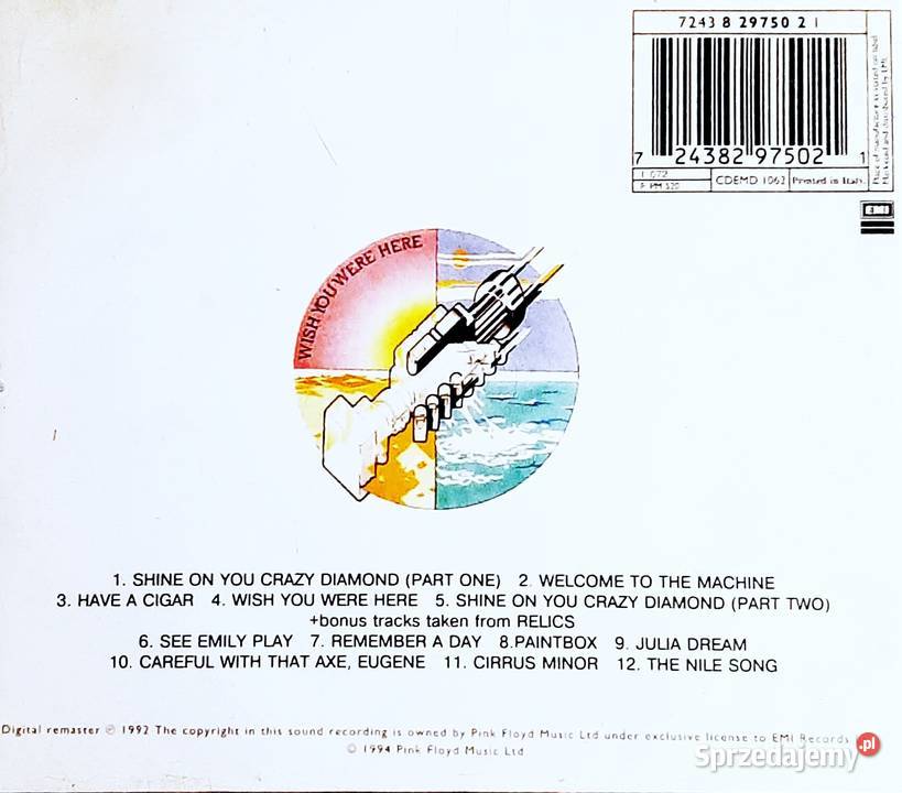 CD Nowa Kultowy Album CD PINK FLOYD Album Wish Gdańsk