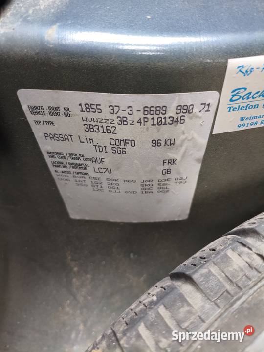 Passat B5 fl 2003 19tdi 130 6biegów Kietrz