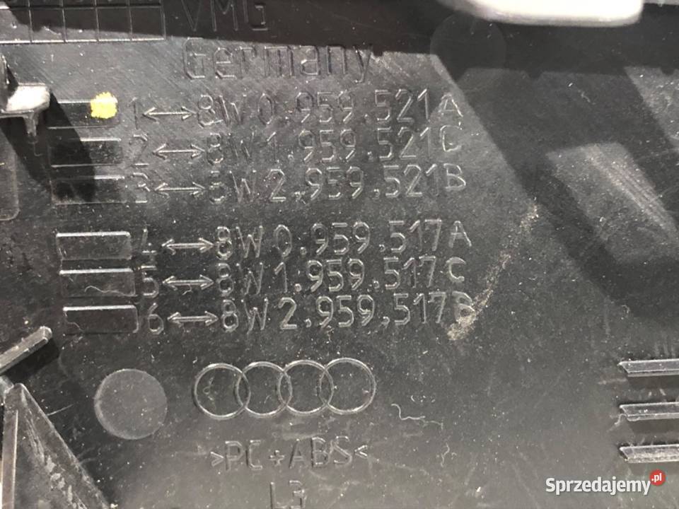 KLAMKA WEWNĘTRZNA LEWY PRZÓD AUDI A4 B9 osobowe sprzedam