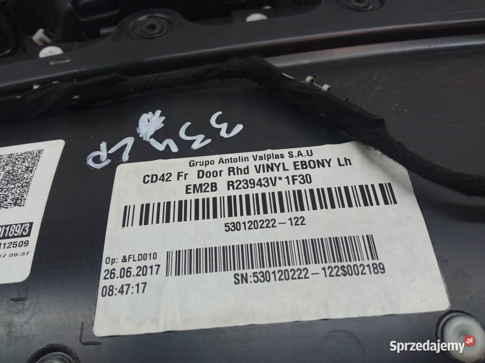 TAPICERKA BOCZEK LEWY PRZÓD KIEROWCY MK2 Ford S