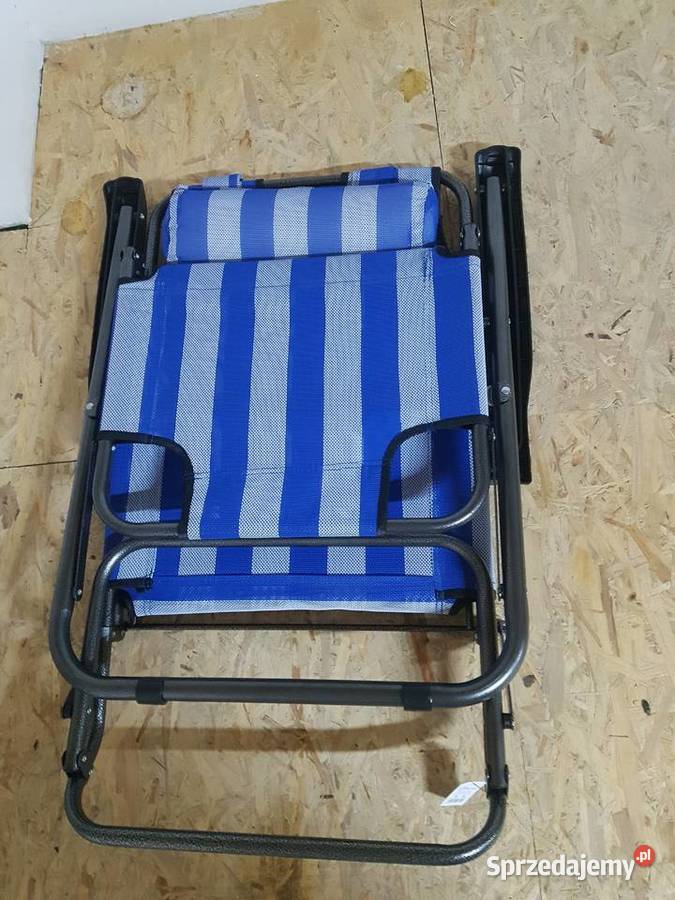 SKŁADANY MOCNY LEŻAK FOTEL OGRODOWY PODUSZKA Głogowa sprzedam