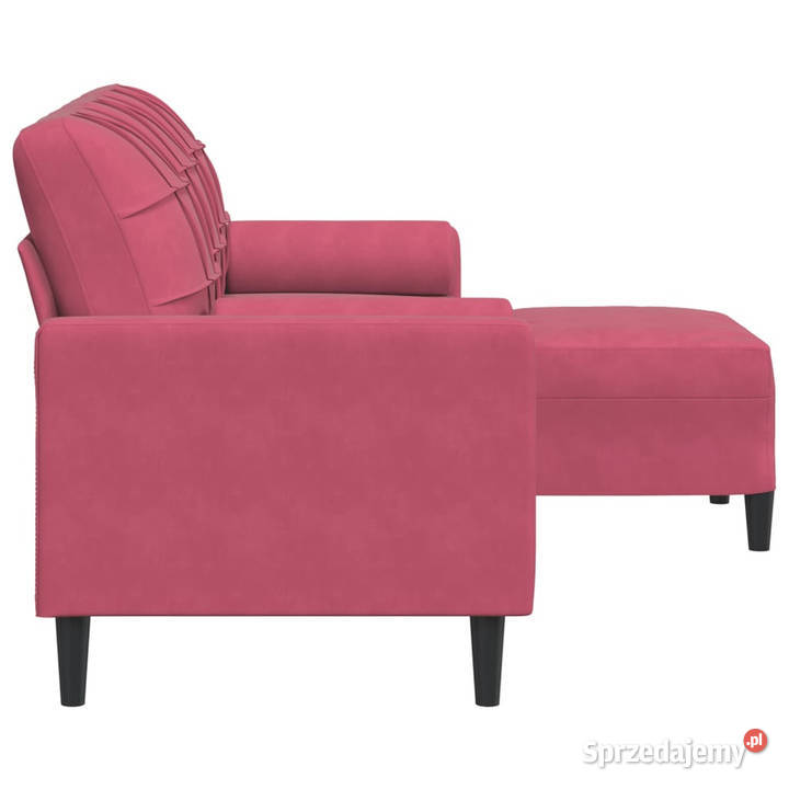 3osobowa sofa z podnóżkiem winna czerwień 180 Warszawa