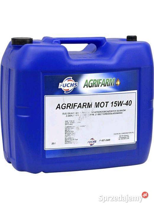 Fusch Agrifarm MOT 15W40 20 l olej silnikowy Pozostałe Dobrzyniewo Duże