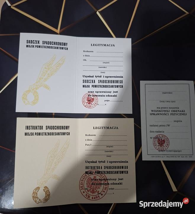 Legitymacja skoczka spadochronowego Lublin