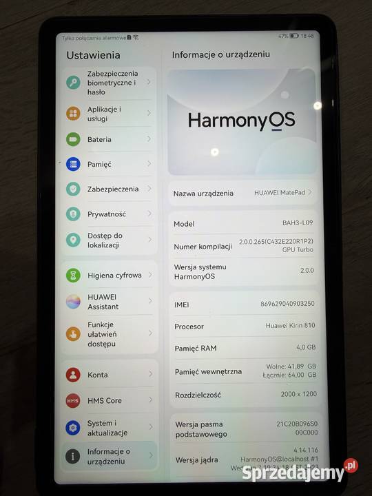 Huawei MatePad 104 LTE BAH3L09 Płazówka