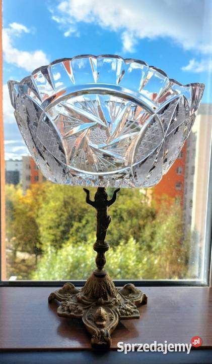 Piękna duża patera kryształowa dolnośląskie Wrocław