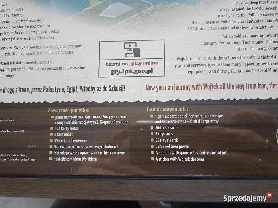 Gra planszowa Miś Wojtek pomorskie Kwidzyn