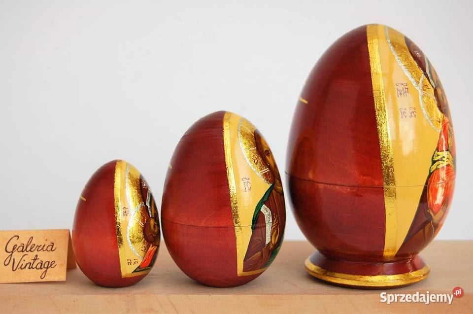 Jajko rosyjskie pisanka ikona Matka Boża Lublin