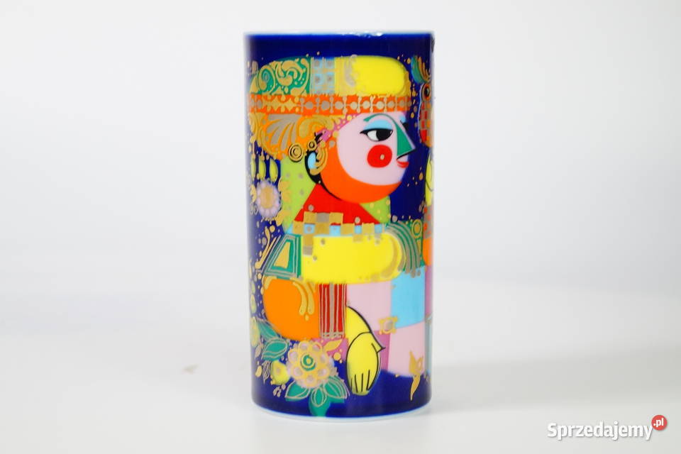 Wazon porcelanowy Bjorn Wiinblad kobalt Gizałki
