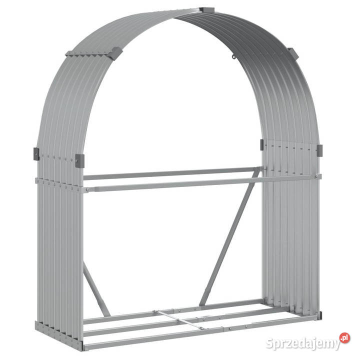 Stojak na drewno srebrny 120x45x140 stal mazowieckie Warszawa sprzedam