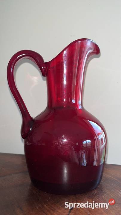 Szklany dzban Czerwony pomorskie Gdańsk
